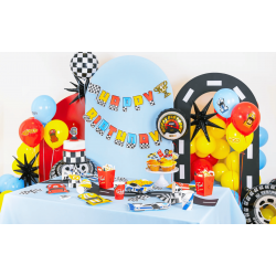 Γιρλάντα "Happy Birthday" Racing cars
