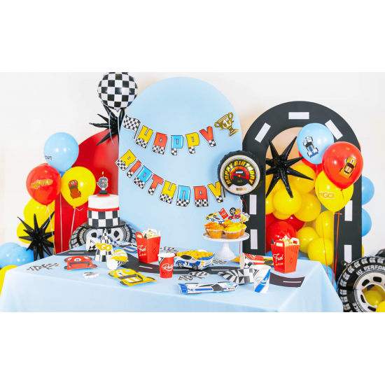 Γιρλάντα "Happy Birthday" Racing cars