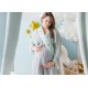 Κορδέλα "Mom to be" σιέλ με χρυσά γράμματα