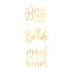 Τατουάζ Χρυσό  Bride to be
