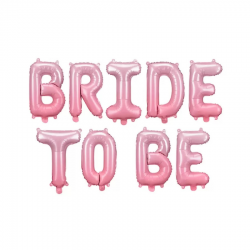 Σετ μπαλόνια γράμματα "Bride to be" ροζ ombre
