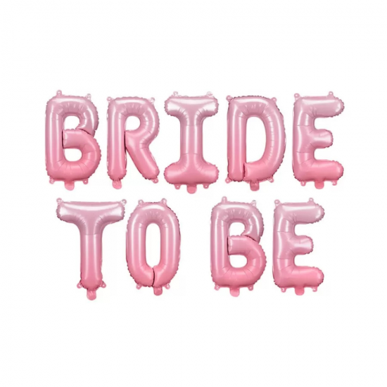 Σετ μπαλόνια γράμματα "Bride to be" ροζ ombre