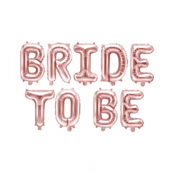 Σετ μπαλόνια γράμματα "Bride to be" rose gold