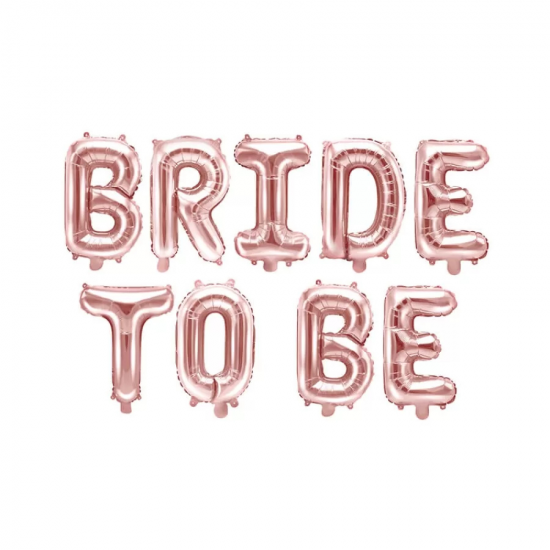 Σετ μπαλόνια γράμματα "Bride to be" rose gold