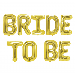 Σετ μπαλόνια γράμματα "Bride to be" χρυσό