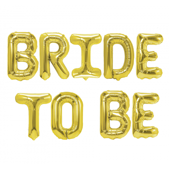 Σετ μπαλόνια γράμματα "Bride to be" χρυσό