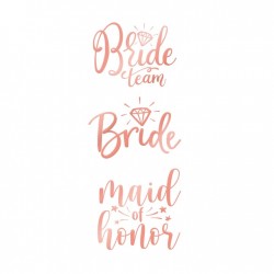 Τατουάζ Ροζ - Χρυσό Bride to be
