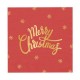 Χαρτοπετσέτες κόκκινες Merry Christmas 10τεμ.