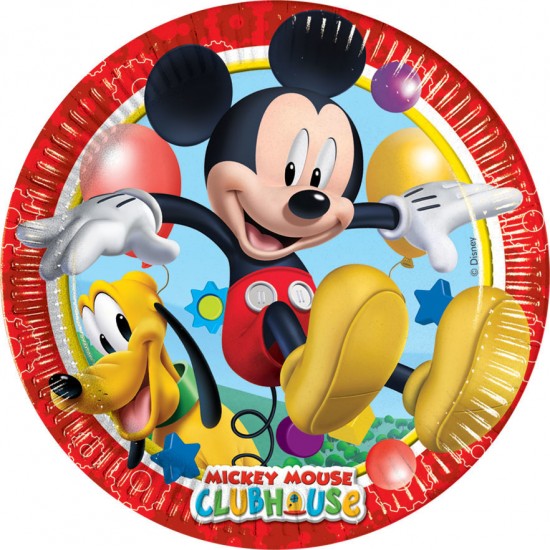Πιάτα χάρτινα Playfull Mickey 23εκ  8τεμ