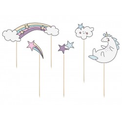 Διακοσμητικό Τούρτας Μονόκερος - Unicorn Αστέρια 