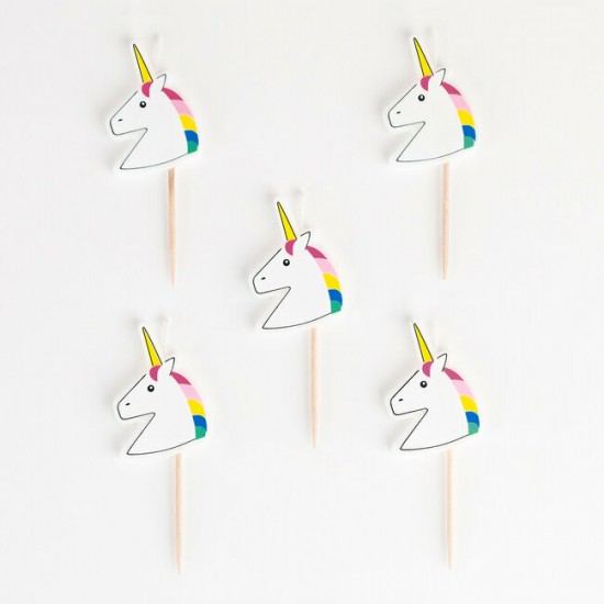 Κεριά Γενεθλίων Μονόκερος - Unicorn (5τμχ)