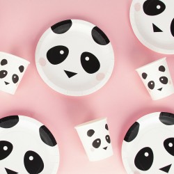 Πιάτα χάρτινα  Πάντα - Panda 18εκ  8τεμ