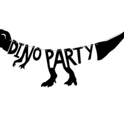 Γιρλάντα "Dino Party" μαύρη