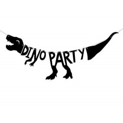 Γιρλάντα "Dino Party" μαύρη