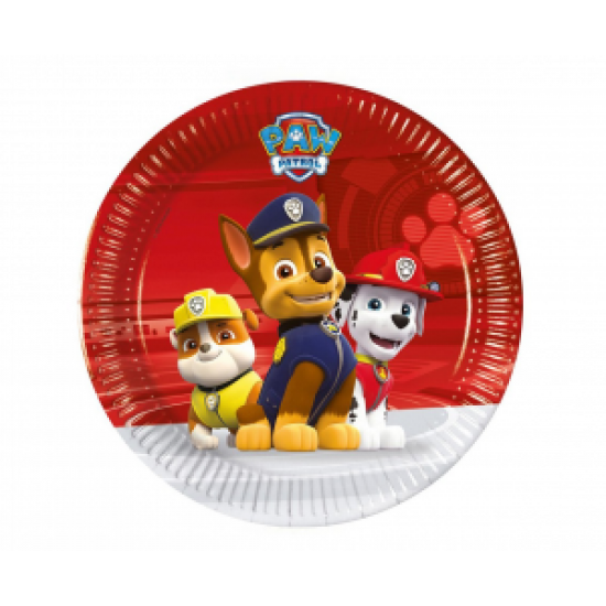 Πιάτα χάρτινα  Paw Patrol Ready for Action 20εκ  8τεμ