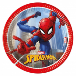 Πιάτα χάρτινα Spiderman Crime Fighter  20εκ  8τεμ