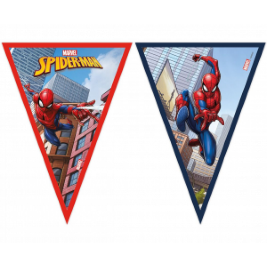 Γιρλάντα τρίγωνα σημαιάκια Spiderman Crime Fighter