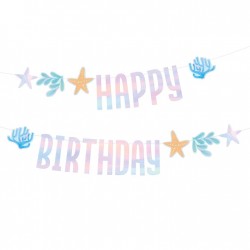 Χάρτινη γιρλάντα Happy Birthday Βυθός της Θάλασσας