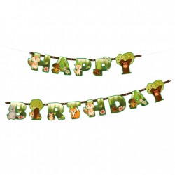 Γιρλάντα Happy Birthday Ζώα του Δάσους