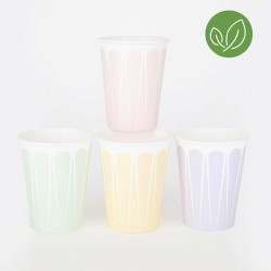 Ποτήρια χάρτινα Pastel Mix   8τμχ