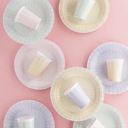 Ποτήρια χάρτινα Pastel Mix   8τμχ