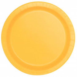 Πιάτα Χάρτινα  Κίτρινα 22 εκ. 8τεμ.