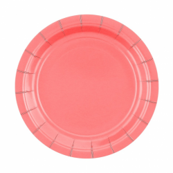 Πιάτα Χάρτινα  Ροζ Κοραλί 18 εκ. 20τεμ.