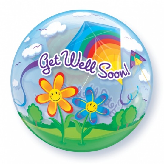 Μπαλόνι Single Bubble Get Well Soon με ήλιον