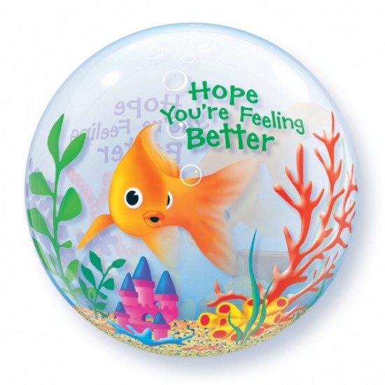 Μπαλόνι Single Bubble Hope You're Feeling Better με ήλιον