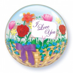 Μπαλόνι Single Bubble I Love You με ήλιον