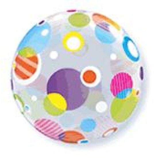 Μπαλόνι Single Bubble Dots με ήλιον