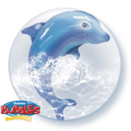 Μπαλόνι Double Bubble Δελφίνι με ήλιον