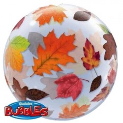 Μπαλόνι Single Bubble Φύλλα Φθινοπώρου με ήλιον