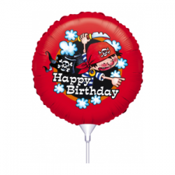 Μπαλόνι με καλαμάκι Πειρατής Happy Birthday