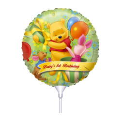 Μπαλόνι με καλαμάκι Winnie 1st Birthday