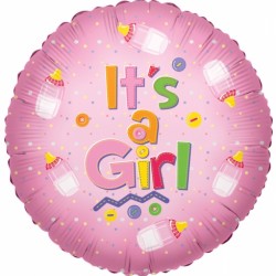 18" στρογγυλό It's a Girl baby bottle
