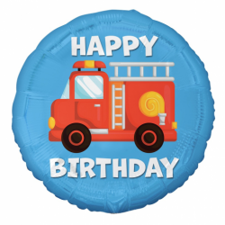 18" στρογγυλό Happy Birthday Πυροσβεστική
