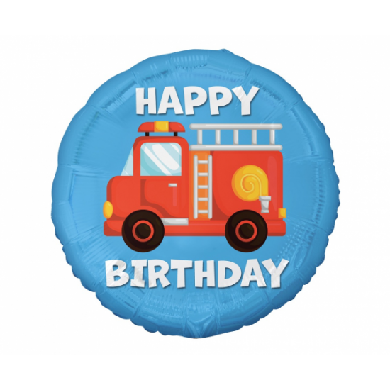 18" στρογγυλό Happy Birthday Πυροσβεστική