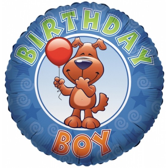 18" στρογγυλό Happy Birthday Boy