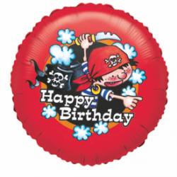 18" στρογγυλό Happy Birthday Πειρατής