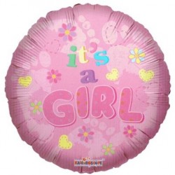 18" στρογγυλό It's a Girl - flowers