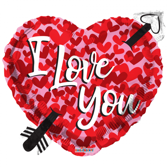 18"  Καρδιά Κόκκινη I love you με βέλος