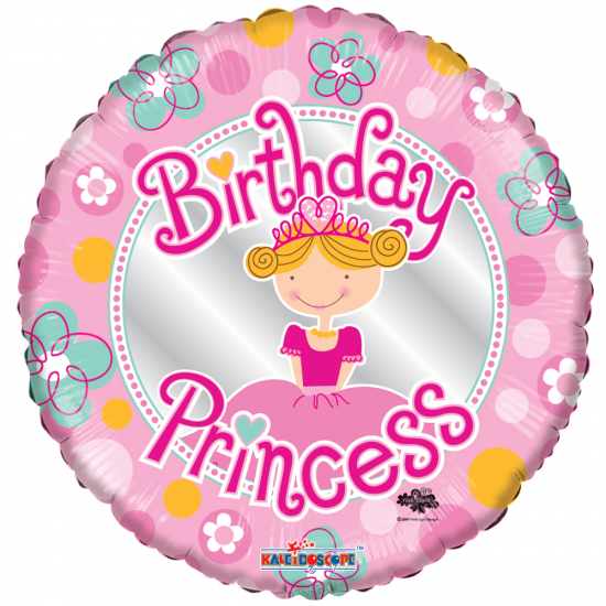 18" στρογγυλό Happy Birthday Princess