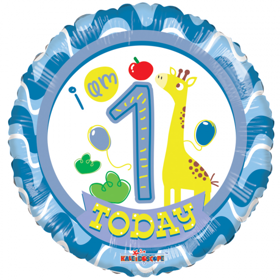 18" στρογγυλό 1st Birthday Boy - Πρώτα Γενέθλια