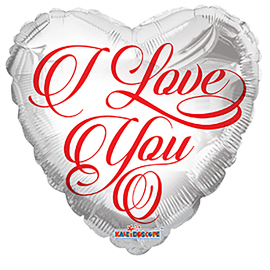 18"  Καρδιά Λευκή  I love you 