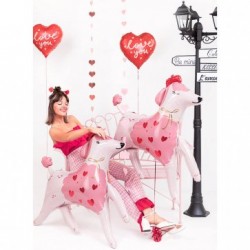 Μπαλόνι καρδιά "love you" ανοιχτό κόκκινο ματ