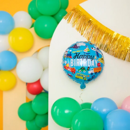 18" Μπαλόνι "Happy Birthday" Οχήματα