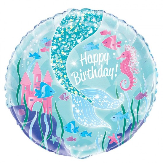 Μπαλόνι foil 18'' birthday ουρά γοργόνας
