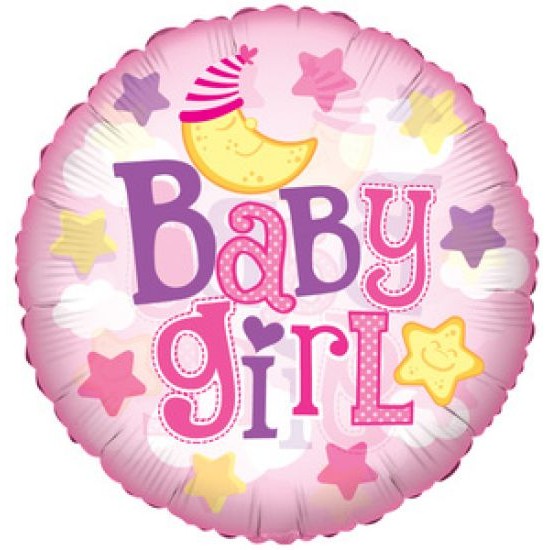 24" στρογγυλό Baby Girl Clear View Moon and Stars