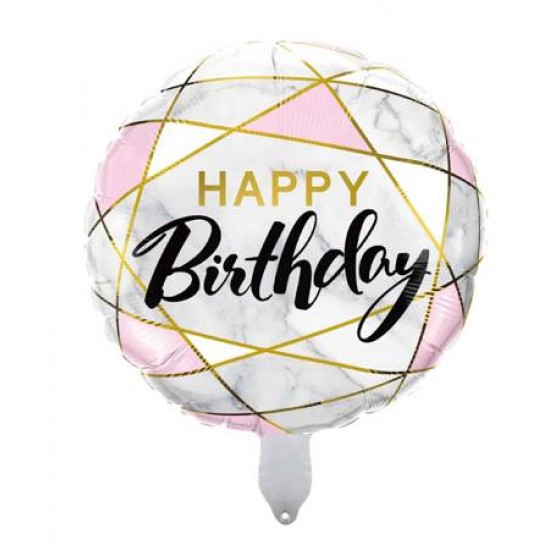 18" στρογγυλό Happy Birthday